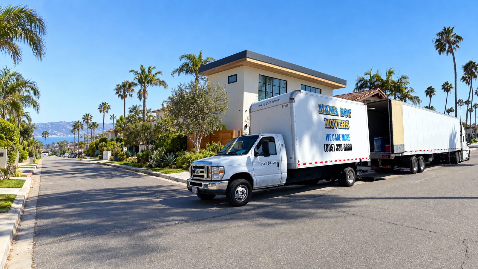 Real Mama Boy Movers truck ready for a Ventura County residential move