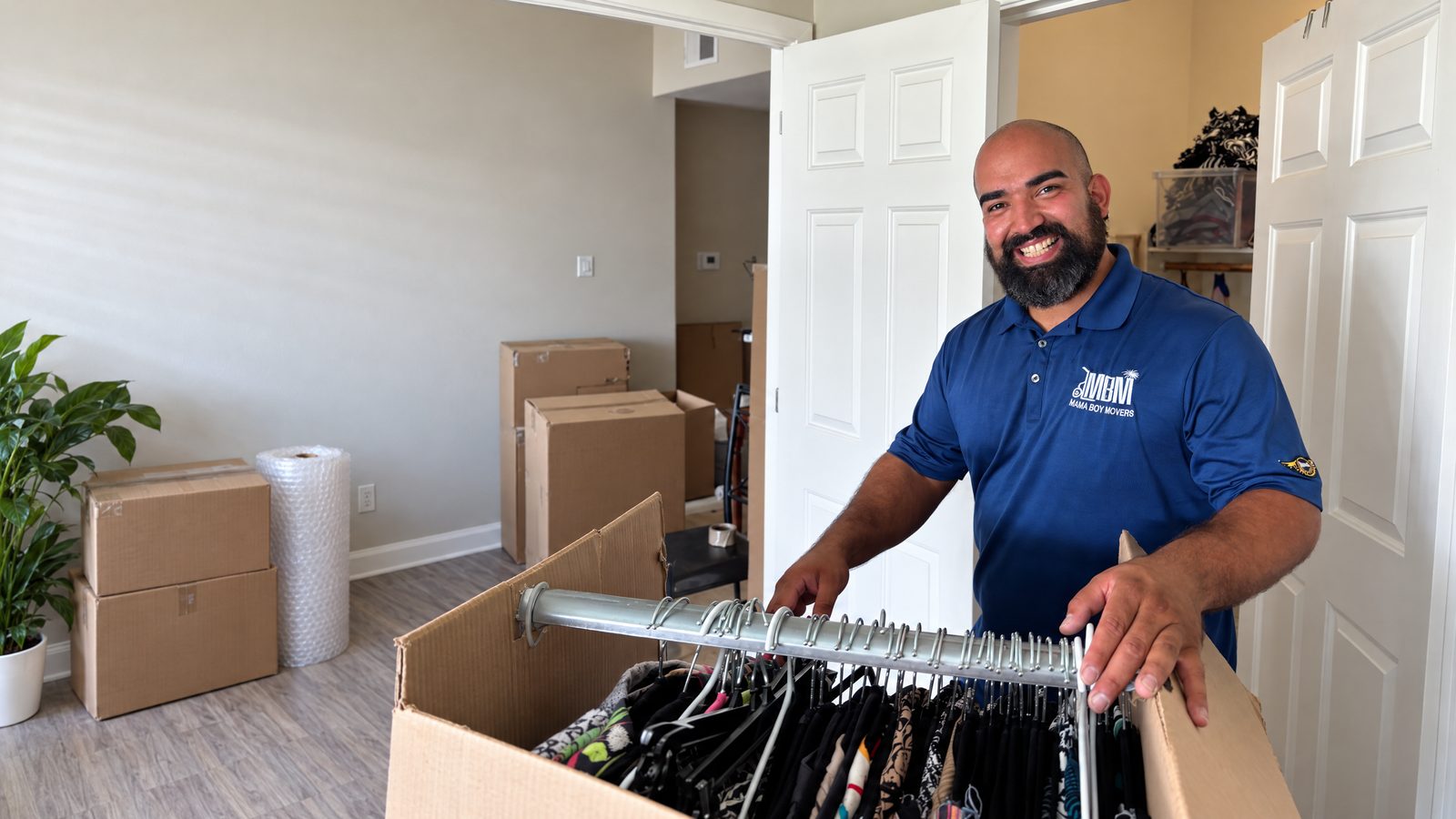Mama Boy Movers professional packing and protecting household belongings